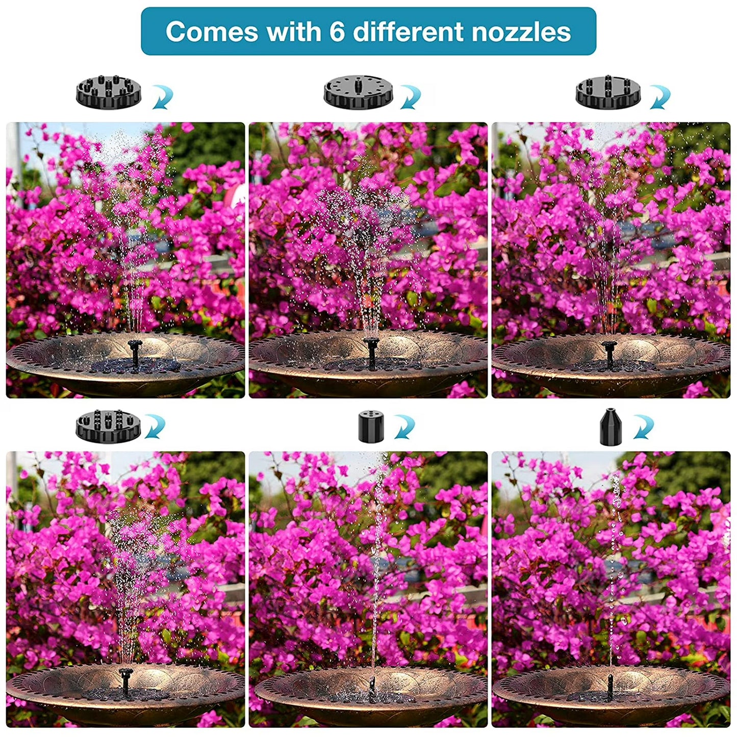 AquaRay™ Solar Fountain 💧 - Turn Your Bird Bath Into a Beautiful Fountain in Seconds
